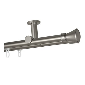 Galerie dubla Prince , teava profil,suport tavan, grosime 19mm,crom mat , 320 cm Galerie dubla Prince , teava profil,suport tavan, grosime 19mm,crom mat , 320 cm