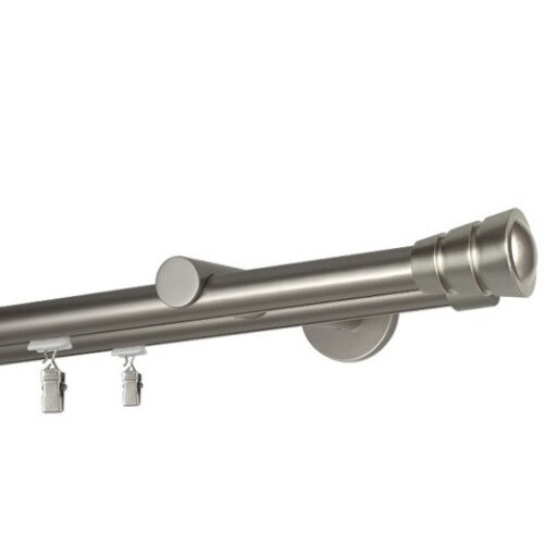 Galerie dubla Corso, teava profil, grosime 19mm, crom mat, 160 cm