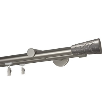 Galerie dubla Sevilla, teava profil, grosime 19mm, crom mat, 160 cm Galerie dubla Sevilla, teava profil, grosime 19mm, crom mat, 160 cm