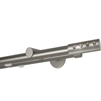 Galerie dubla Allure, teava profil, grosime 19mm, crom mat, 160 cm Galerie dubla Allure, teava profil, grosime 19mm, crom mat, 160 cm