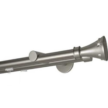 Galerie dubla Carter, teava profil, grosime 19mm, crom mat, 200 cm Galerie dubla Carter, teava profil, grosime 19mm, crom mat, 200 cm