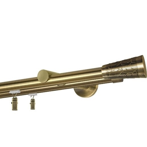 Galerie dubla Sevilla, teava profil, grosime 19mm, aur antic, 240 cm