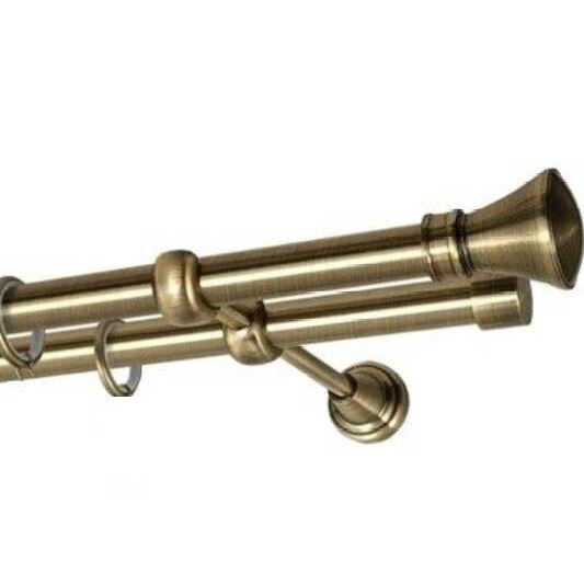 Galerie dubla Prince, inele cu teflon, grosime 19mm, aur antic, 240 cm