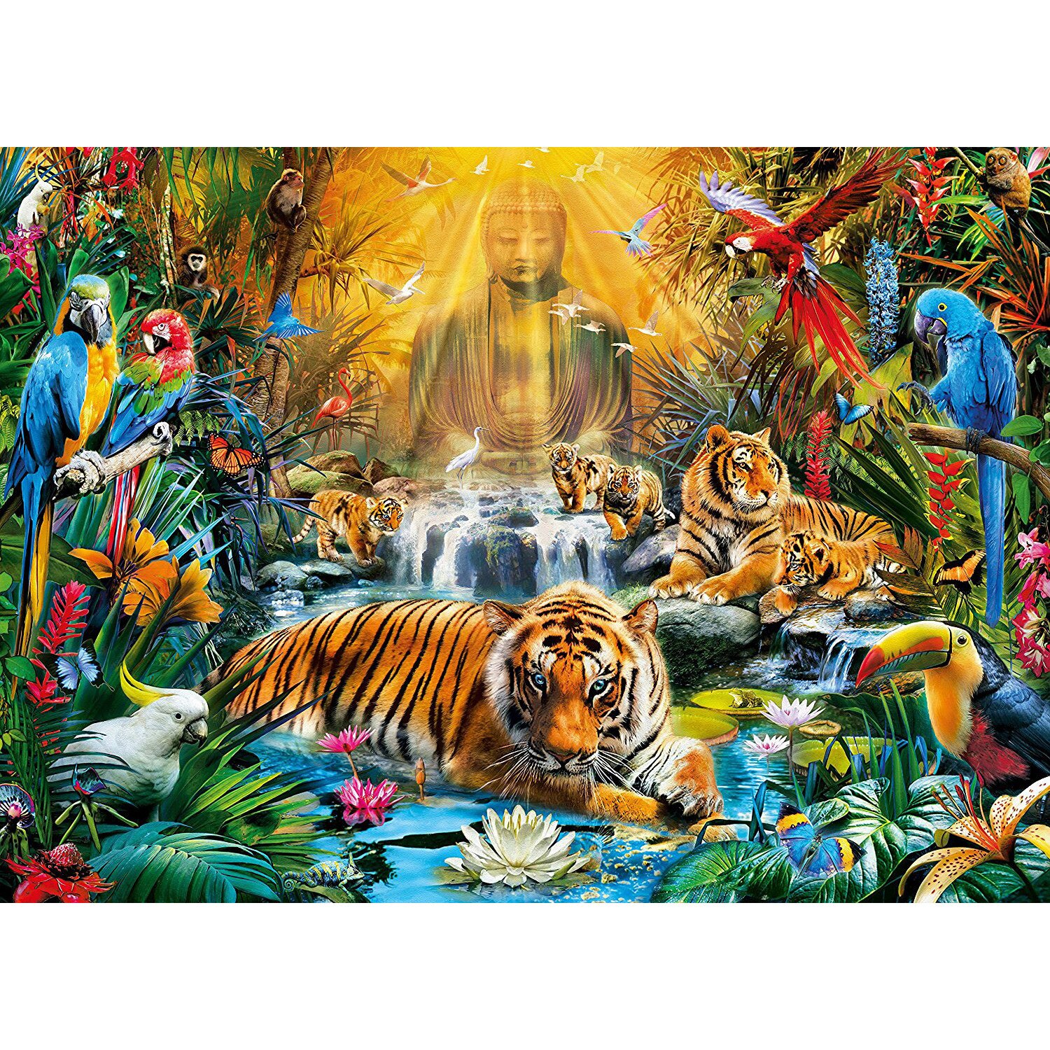 Puzzle Clementoni - Mysterious Tiger, 1.000 piese (60902)