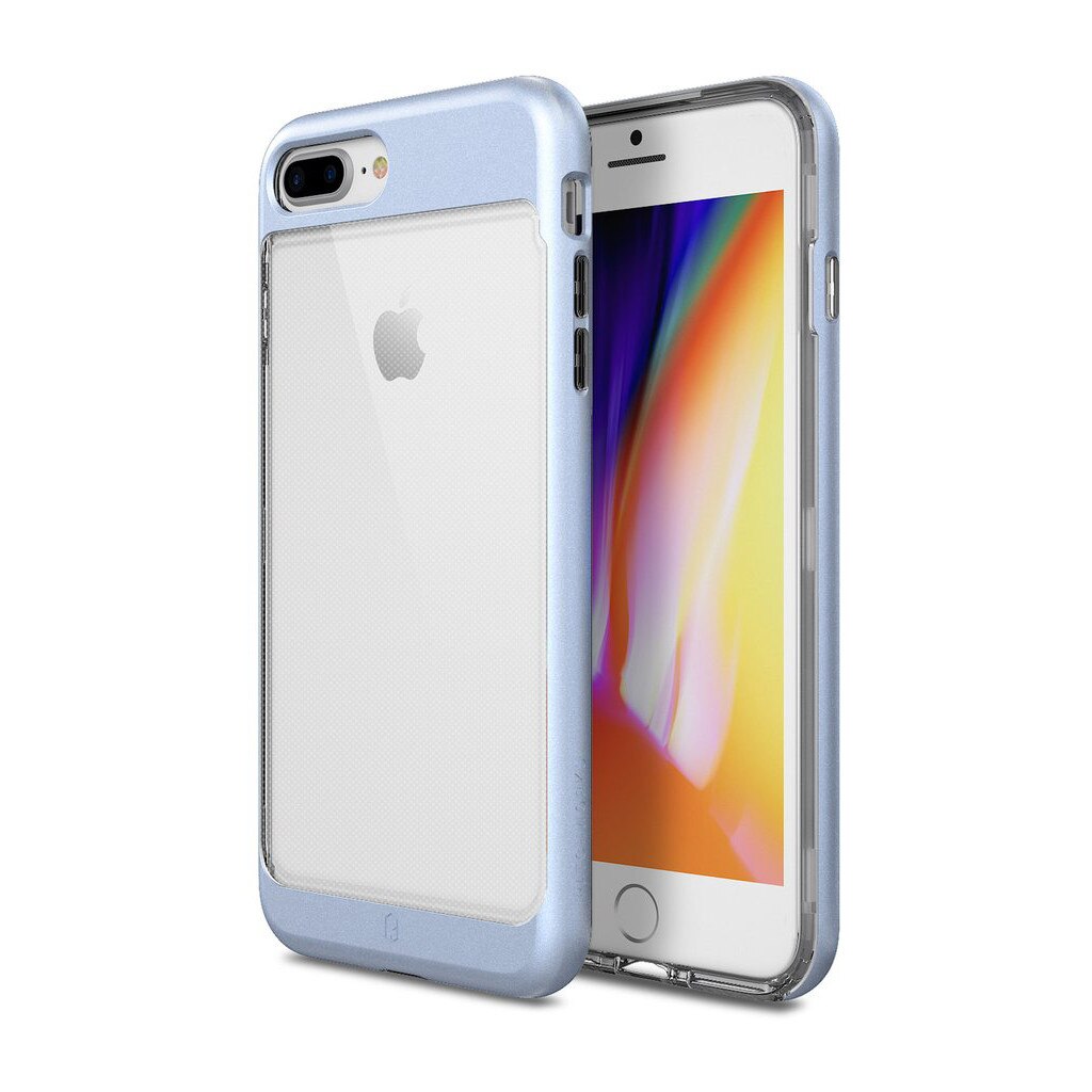 Carcasa, Dual Layer Patchworks CONTOUR Apple iPhone 8 Plus / 7 Plus Clear/Blue