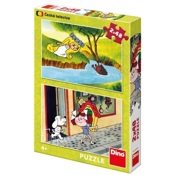 Puzzle Dino - Fairy Tales, 2x48 piese (62899) Puzzle Dino - Fairy Tales, 2x48 piese (62899)