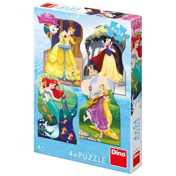 Puzzle Dino - Disney Princess, 4x54 piese (62879) Puzzle Dino - Disney Princess, 4x54 piese (62879)
