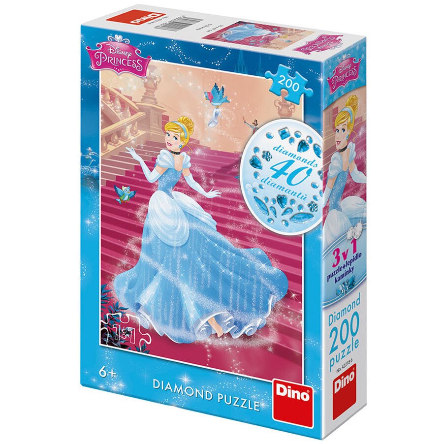 Puzzle Dino - Diamond Puzzle - Disney Princess, 200 piese (62916)