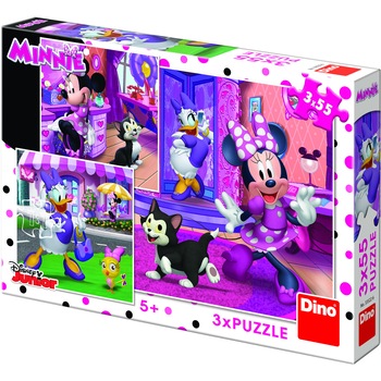 Puzzle Dino - Minnie, 3x55 piese (62883) Puzzle Dino - Minnie, 3x55 piese (62883)