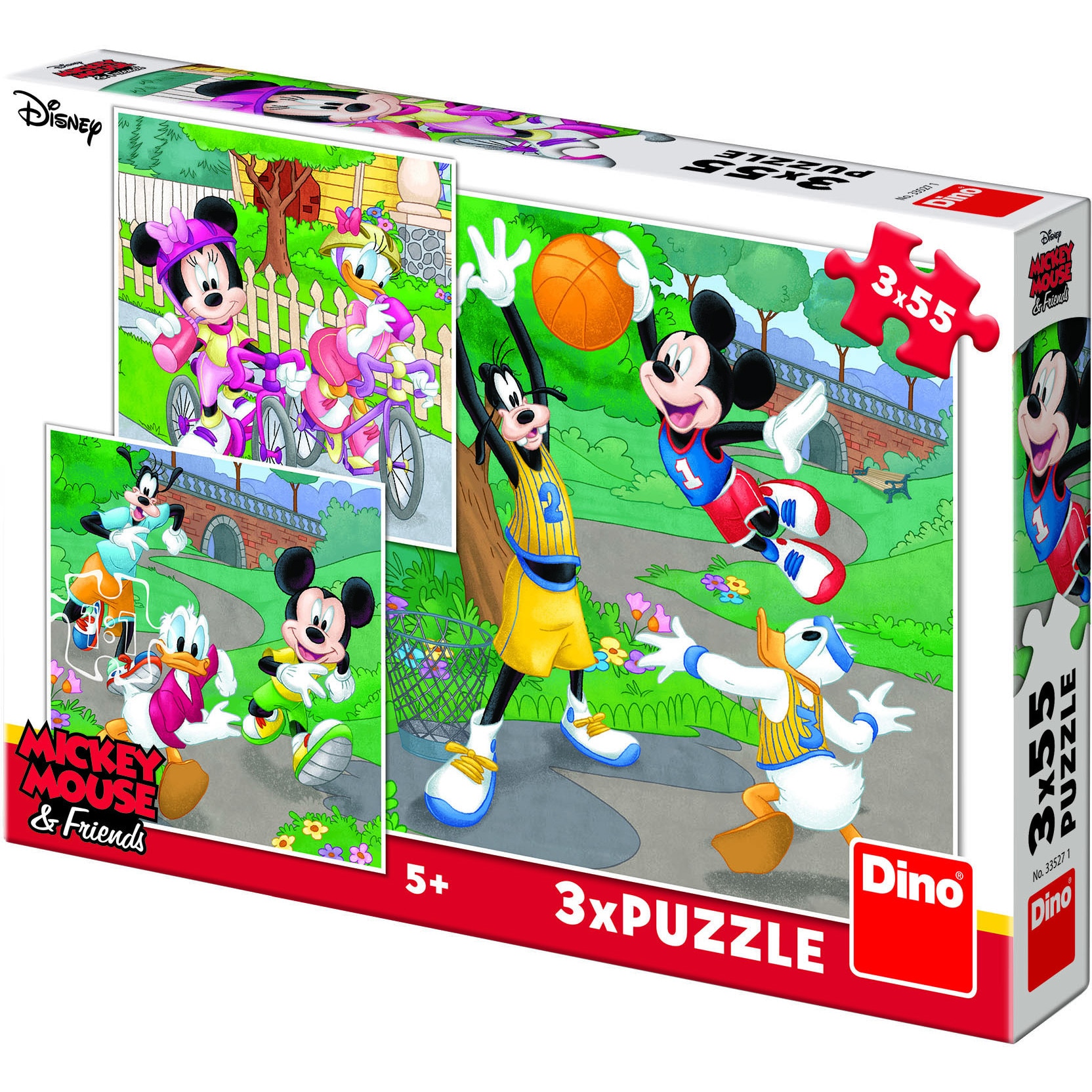 Puzzle Dino - Mickey, 3x55 piese (62886)