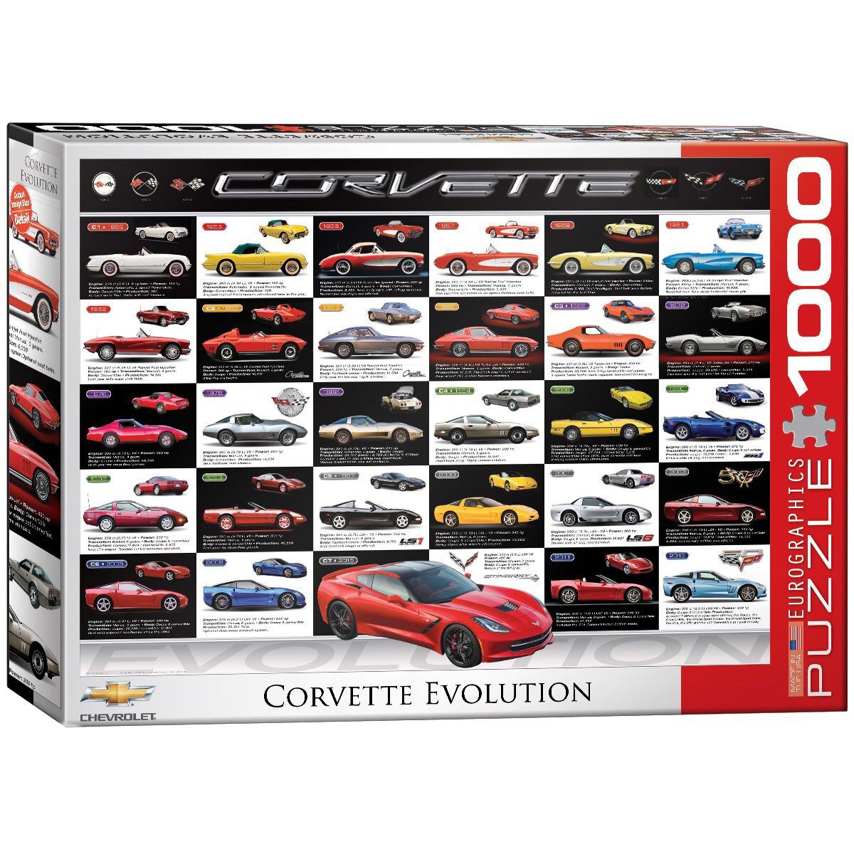 Puzzle Eurographics - Corvette Evolution, 1.000 piese (53316)