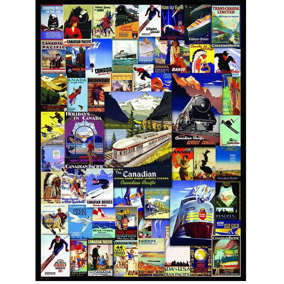 Puzzle Eurographics - Canadian Pacific Rail - Poster Vintage, 1.000 piese (42205)