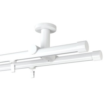 Galerie dubla Capacel , teava profil,suport tavan, grosime 19mm, combinatie alb lucios , 320 cm Galerie dubla Capacel , teava profil,suport tavan, grosime 19mm, combinatie alb lucios , 320 cm