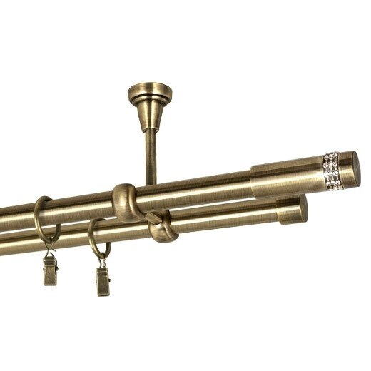 Galerie dubla Xantos,suport tavan, grosime 19mm,aur antic , 140 cm