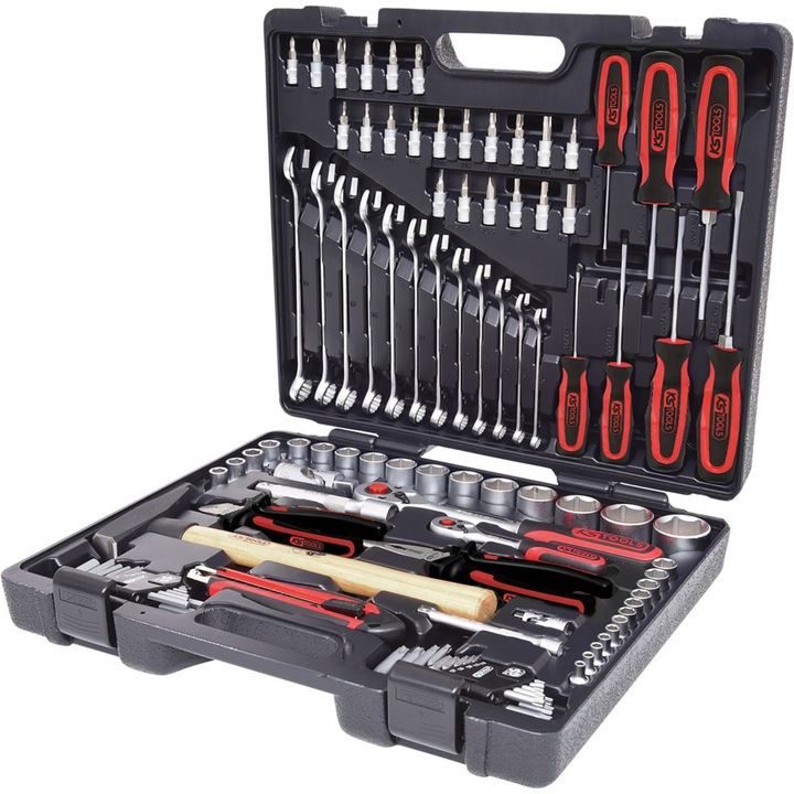 Set unelte universale KS TOOLS, actionare 1/4" - 1/2", 97 de piese
