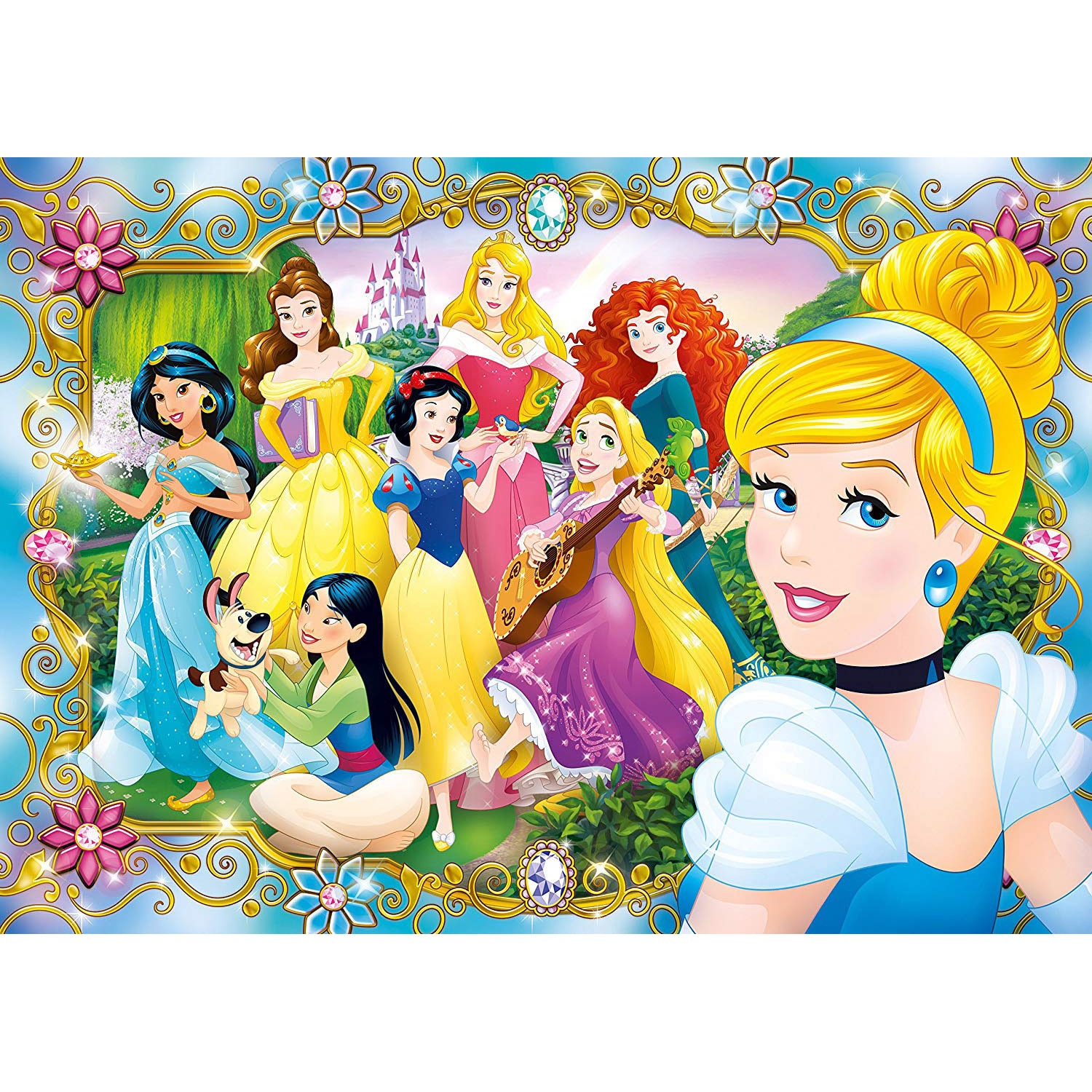 Puzzle Clementoni - Jewels - Disney Princess, 104 piese (65223)