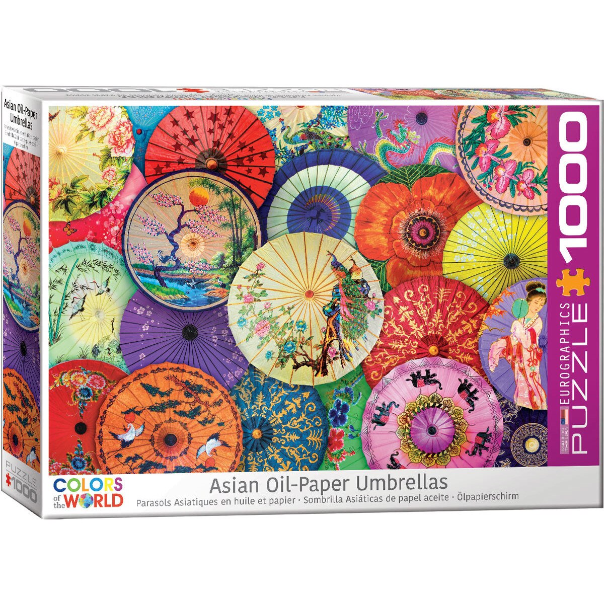 Puzzle Eurographics - Asian Oil Paper Umbrellas, 1.000 piese (62282)