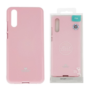 Husa de protectie Goospery Mercury Jelly pentru Huawei P20, Roz deschis Husa de protectie Goospery Mercury Jelly pentru Huawei P20, Roz deschis