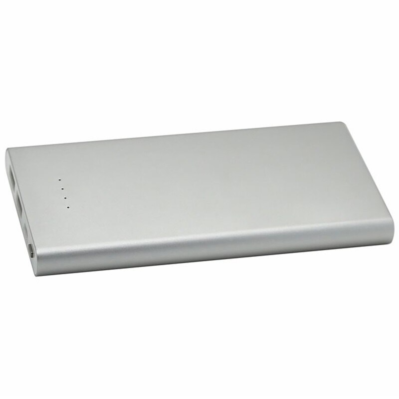 Acumulator extern Platinet, 10000 mAh, 2 x USB, Polymer, output 1A si 2.1A, Silver