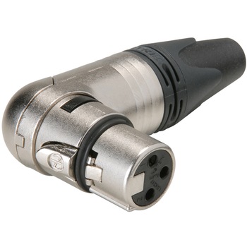 Conector XLR Mama cu 3 Poli Mama la 90° Neutrik NC3FRX Conector XLR Mama cu 3 Poli Mama la 90° Neutrik NC3FRX