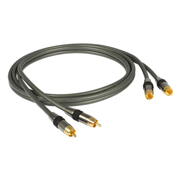 Cablu Stereo Analog Ecranat RCA GOLDKABEL profi 1.0m