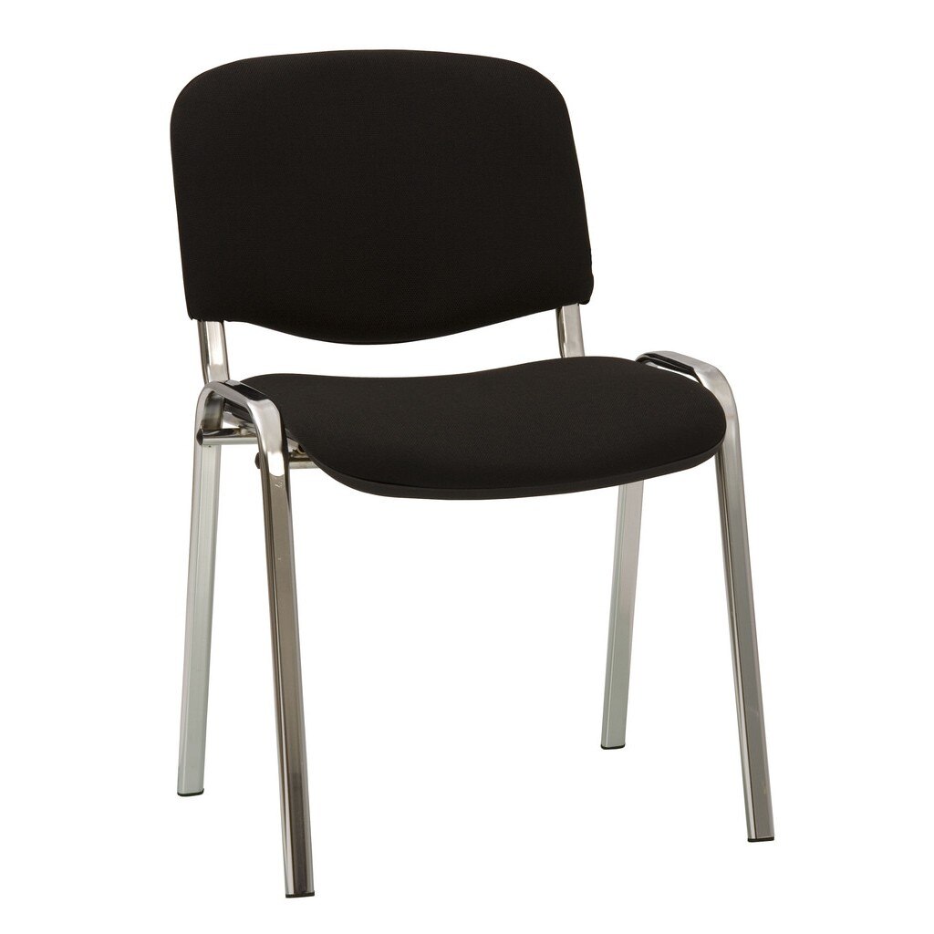 Scaun vizitator ISO CHROME, Negru stofa cagliari