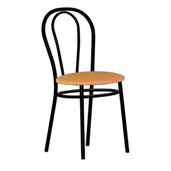 Scaun bucatarie TULIPAN Black, Ocru piele ecologica Scaun bucatarie TULIPAN Black, Ocru piele ecologica