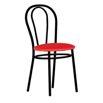 Scaun bucatarie TULIPAN Black, Rosu piele ecologica Scaun bucatarie TULIPAN Black, Rosu piele ecologica