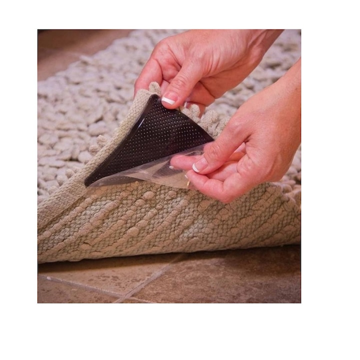 Антиплъзгащи силиконови подложки за килими и пътеки Ruggies, Черен