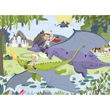 Puzzle Nathan - Dragons, 45 piese (62491) Puzzle Nathan - Dragons, 45 piese (62491)