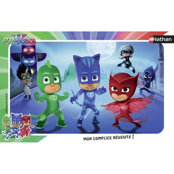 Puzzle Nathan - PJ Masks, 15 piese (62460) Puzzle Nathan - PJ Masks, 15 piese (62460)