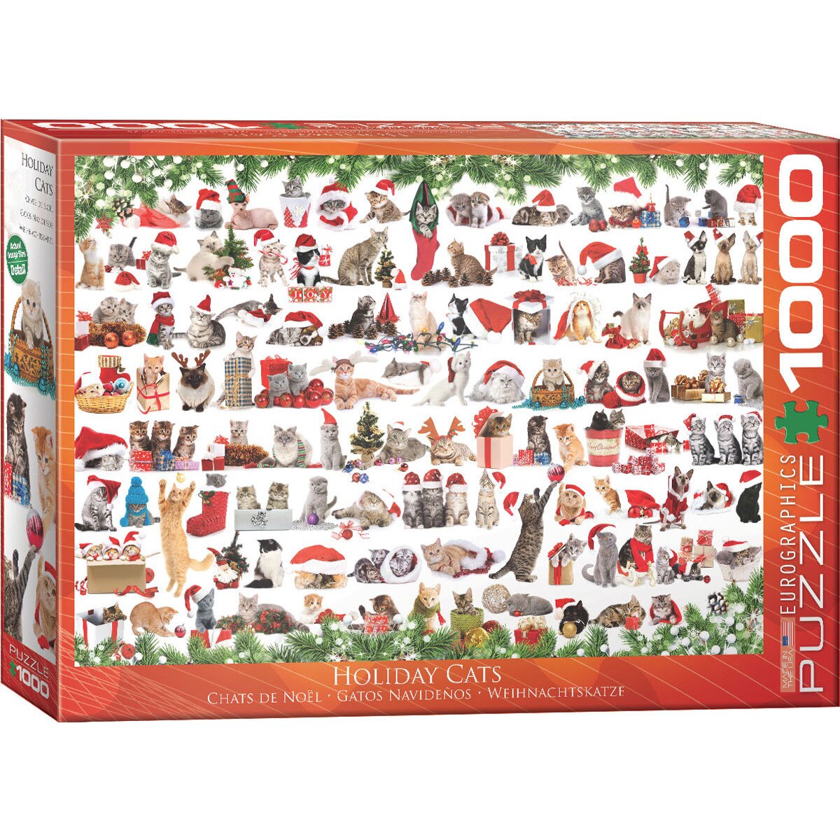 Puzzle Eurographics - Holiday Cats, 1.000 piese (62269)