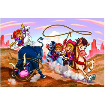 Puzzle Eurographics - Girl Power - Cowgirls, 100 piese (42747) Puzzle Eurographics - Girl Power - Cowgirls, 100 piese (42747)