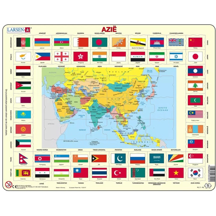 Larsen Puzzle, Ázsia (hollandul), 70 darabos (63320)