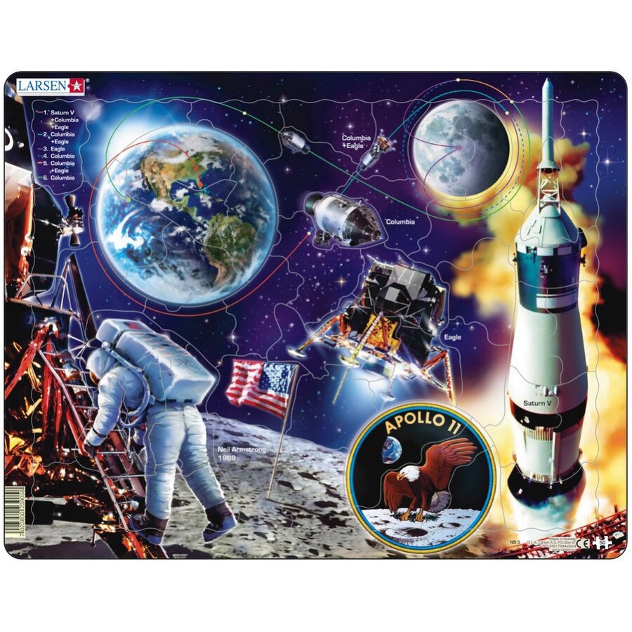 Puzzle Larsen - Apollo 11, 50 piese (48777)