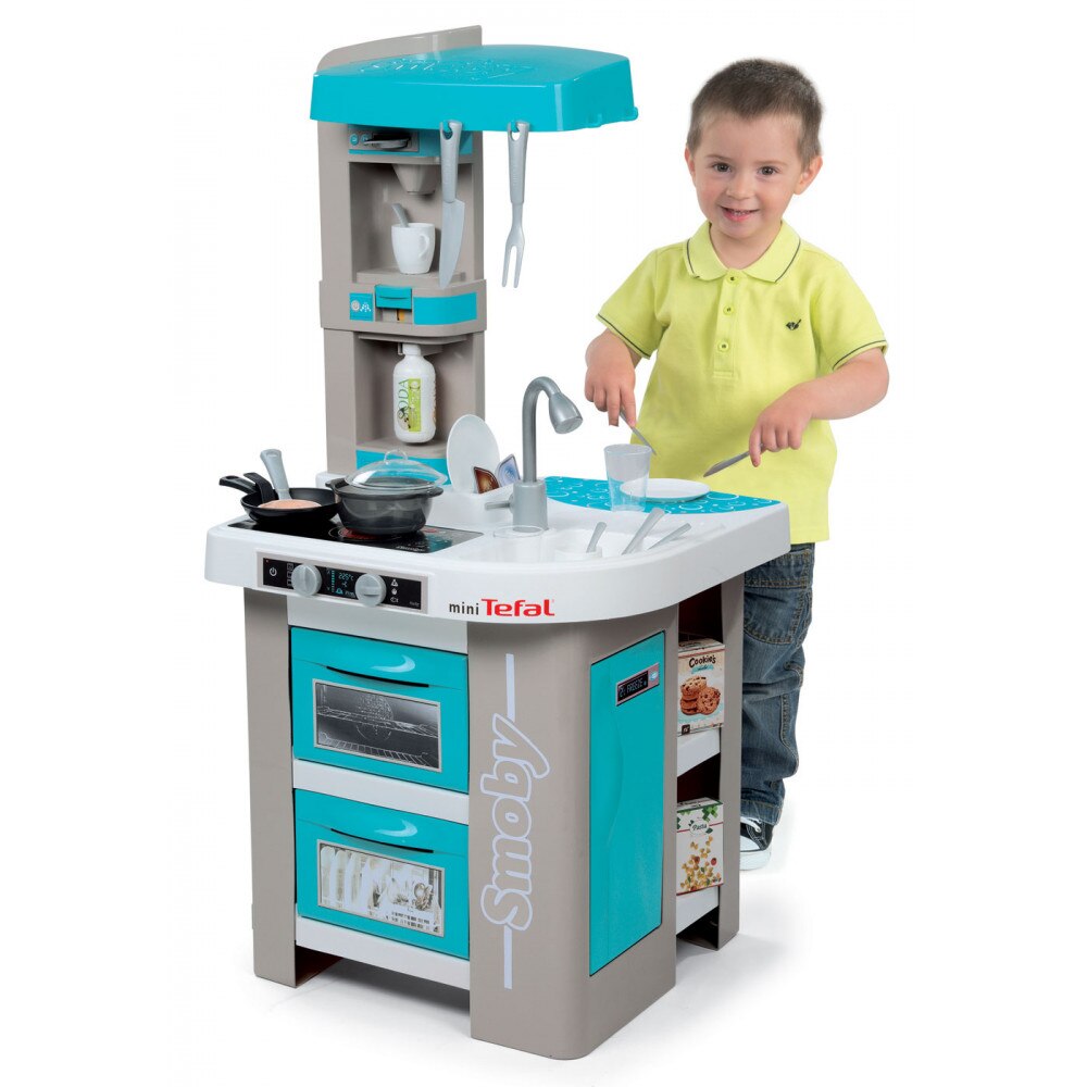 Smoby Konyha Tefal Studio Bubble kék szürke Smoby Konyha Tefal Studio Bubble kék szürke