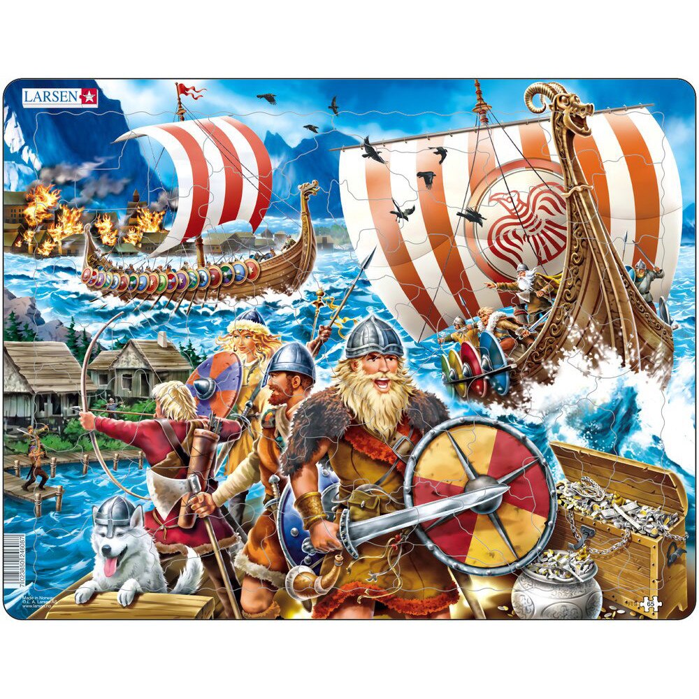 Puzzle Larsen - Angriff der Wikinger, 65 piese (48432)