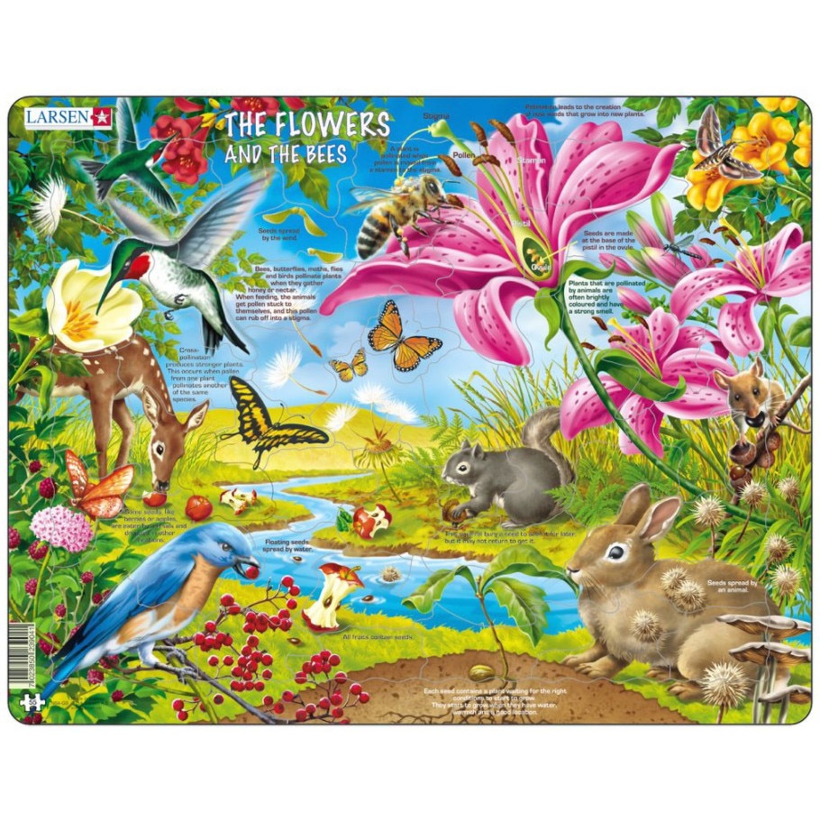 Puzzle Larsen - The Flowers and the Bees, 55 piese (59550)