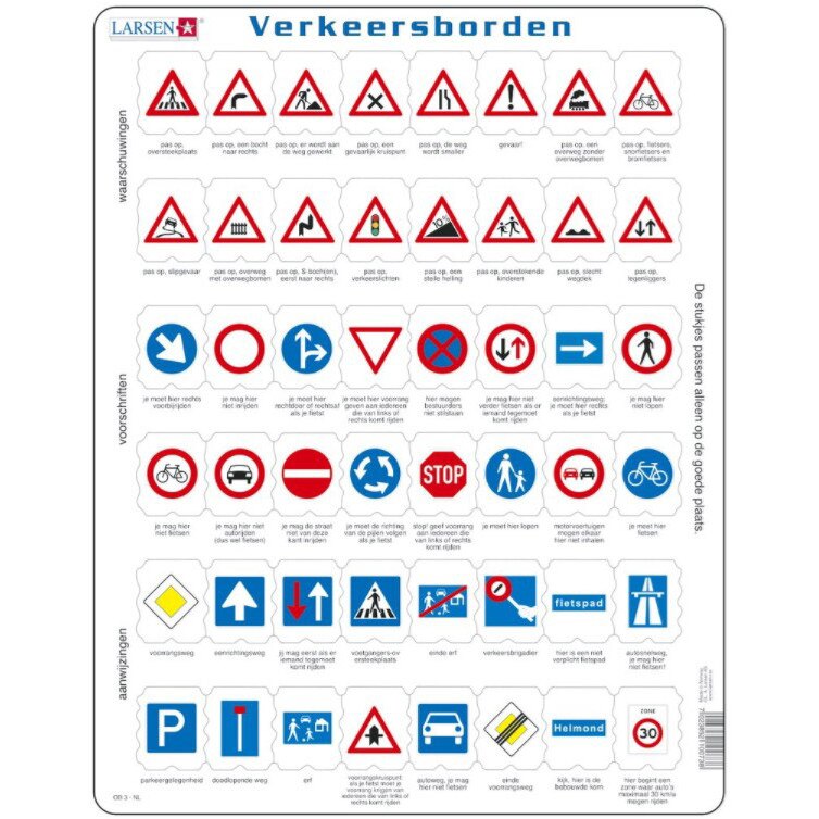 Puzzle Larsen - Verkeersborden (in Dutch), 48 piese (59558)