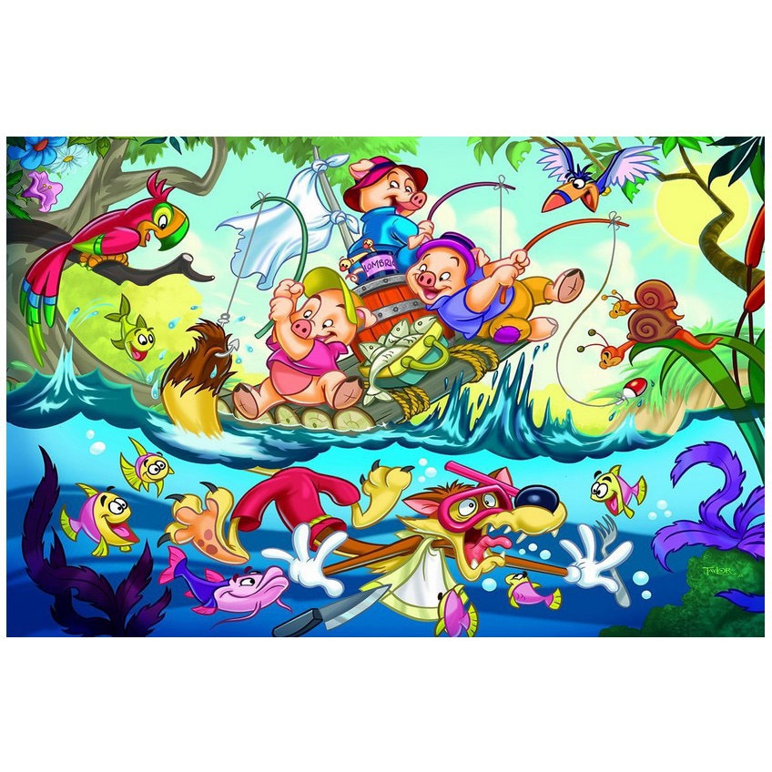 Puzzle Eurographics - Three Little Pigs, 35 piese (42679)