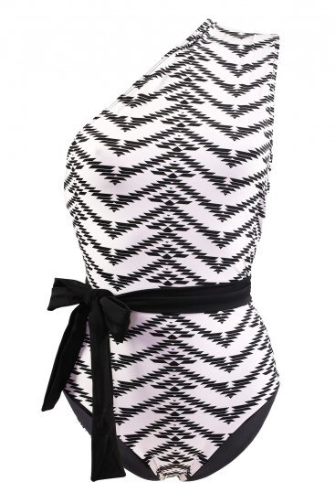 Costum intreg, KHONGBOONSWIMWEAR, Patras, Alb / Negru
