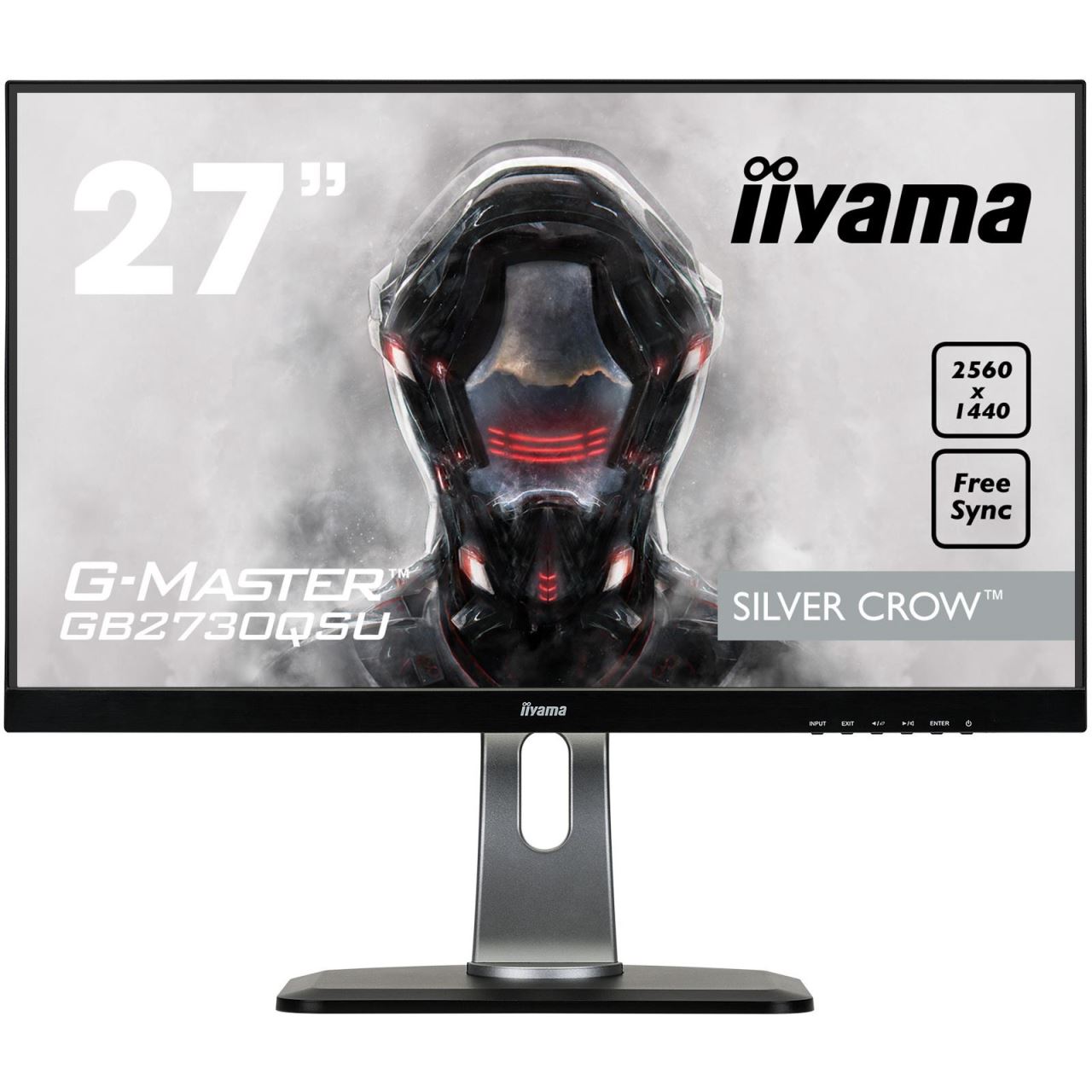 Monitor IIYAMA, G-MASTER GB2730QSU-B1 SILVER CROW, 1ms, QHD, FreeSync, 27