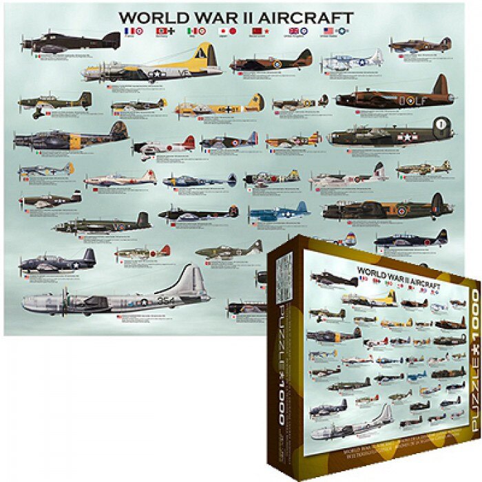Puzzle Eurographics - World War II Aircrafts, 1.000 piese (2225)