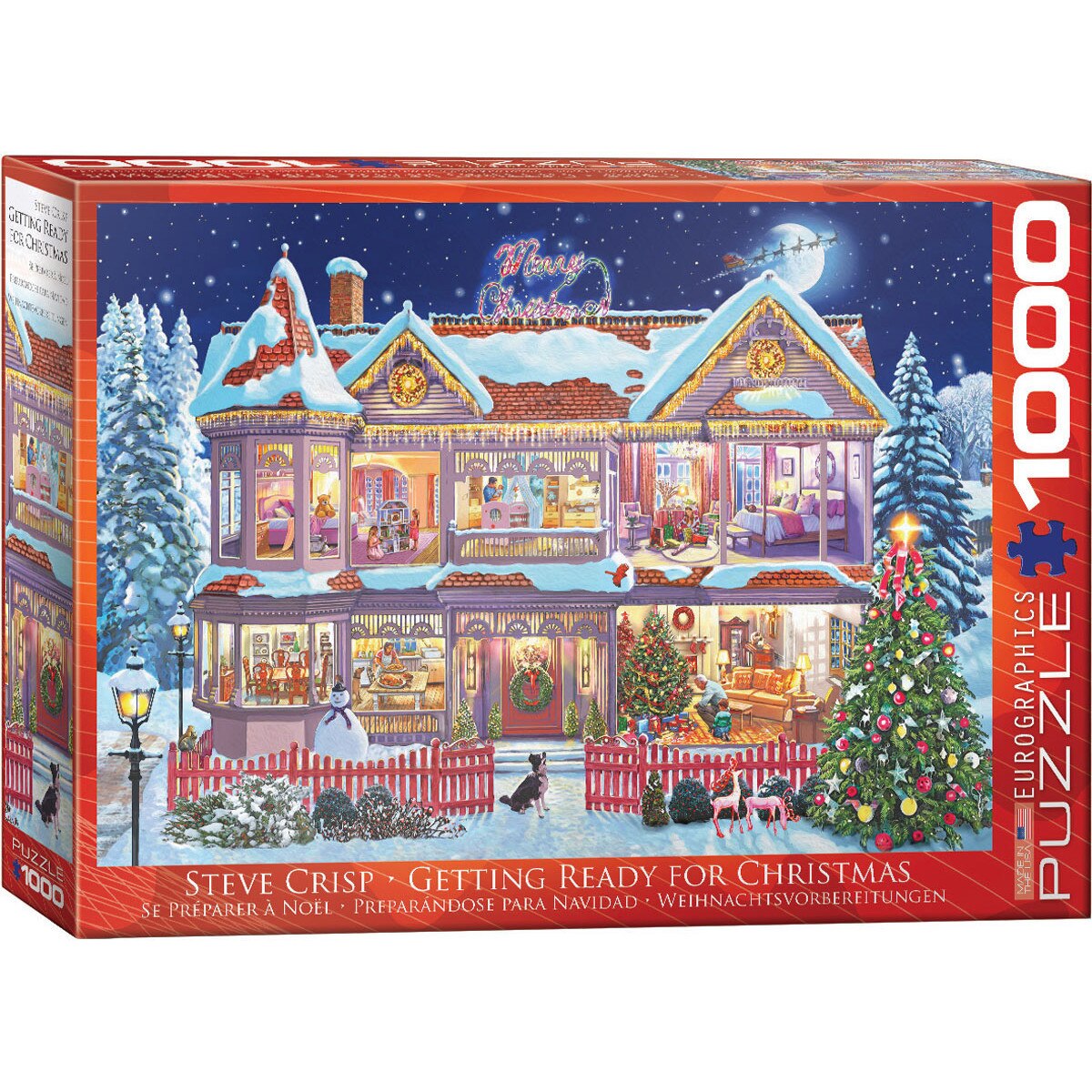 Puzzle Eurographics - Steve Crisp: Getting Ready Christmas, 1.000 piese (62274)