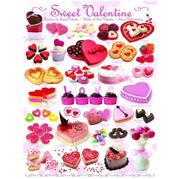 Puzzle Eurographics - Valentinstag Sussigkeiten, 1.000 piese (42165)