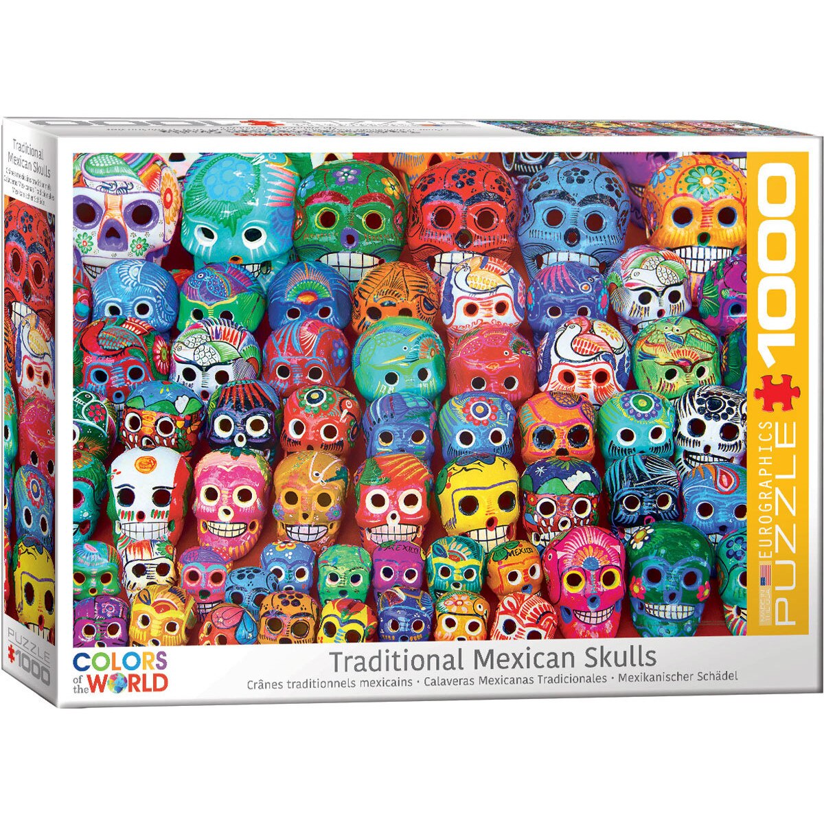 Puzzle Eurographics - Traditional Mexican Skulls, 1.000 piese (62281)
