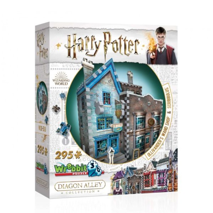 Wrebbit 295 db-os 3D puzzle - Harry Potter - Ollivander pálcaboltja, penne és tintabolt (00508)