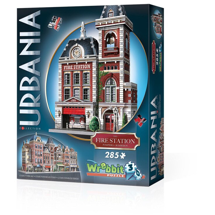 Puzzle 3D Wrebbit - Urbania Collection - Fire Station, 285 piese (65554)