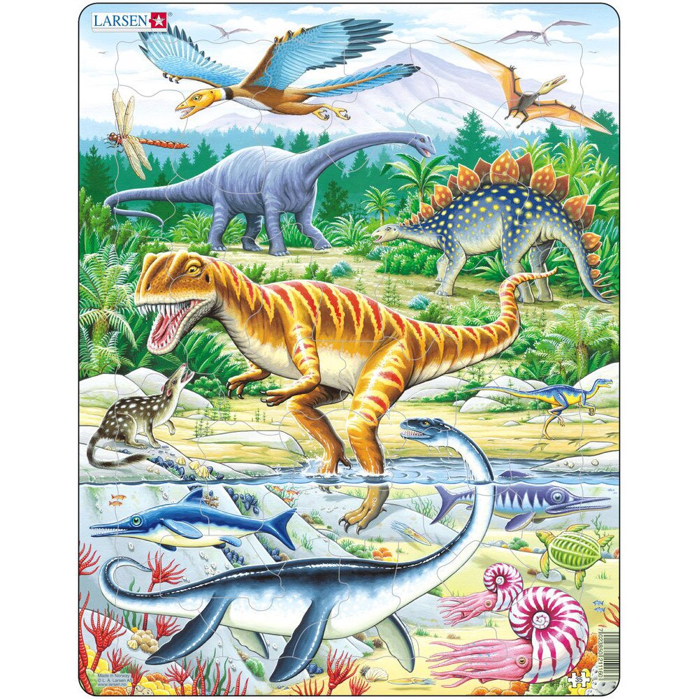 Puzzle Larsen - Dinosaurs, 35 piese (48419)