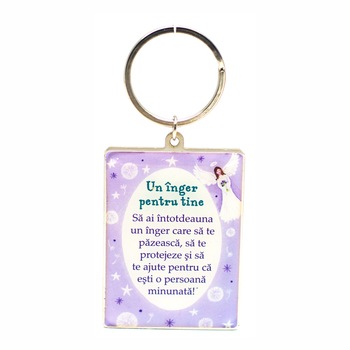 Breloc metalic - Un inger pentru tine Breloc metalic - Un inger pentru tine